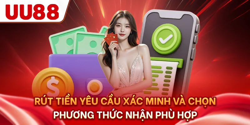 Rút tiền yêu cầu xác minh và chọn phương thức nhận phù hợp